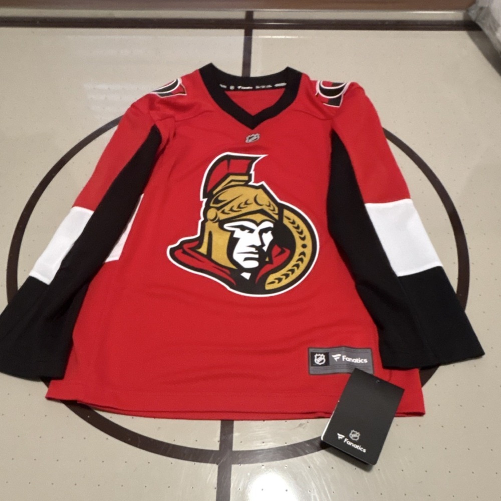 Fanatics Youth S/M Ottawa Senators Long Sleeve Ice Hockey Jersey Red